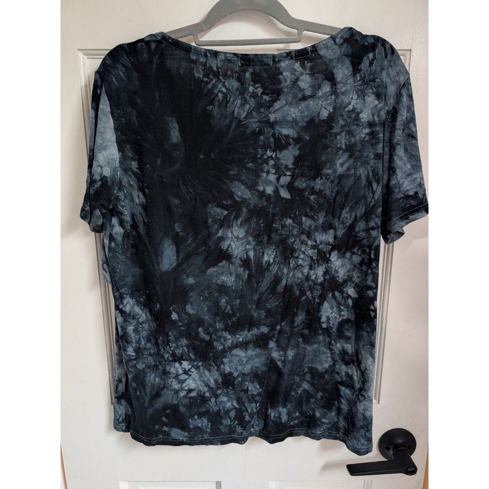 SMALLSHOW  Maternity Women's XL Black Tie-Dye Scoop Neck Knit Pullover shirt